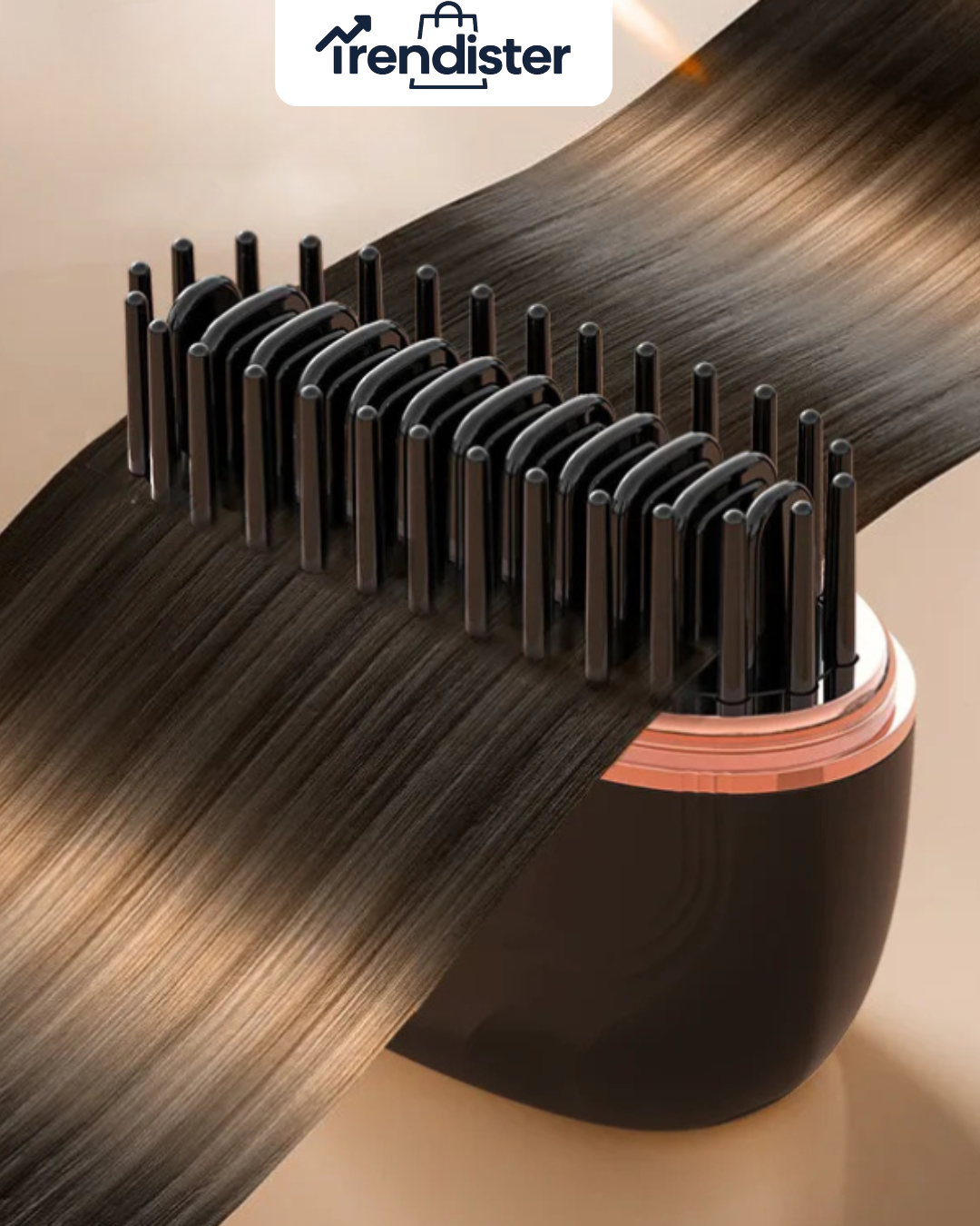 Mini Hair Straightener Brush – Cordless & Rechargeable