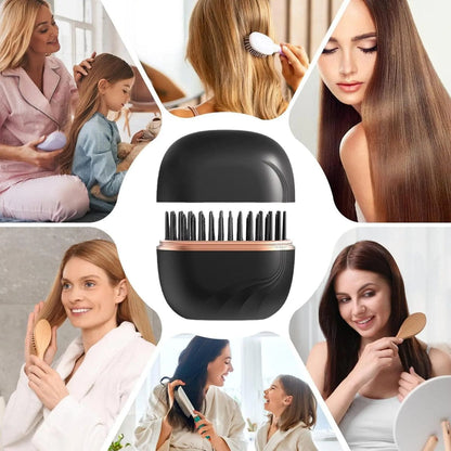 Mini Hair Straightener Brush – Cordless & Rechargeable